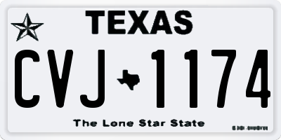 TX license plate CVJ1174