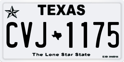 TX license plate CVJ1175