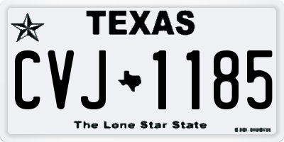 TX license plate CVJ1185