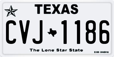 TX license plate CVJ1186