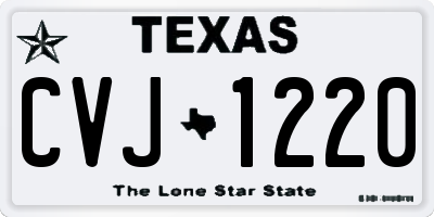 TX license plate CVJ1220