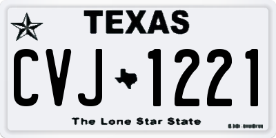TX license plate CVJ1221