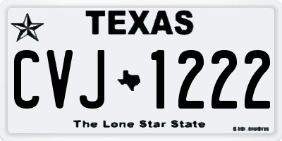 TX license plate CVJ1222