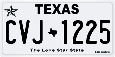 TX license plate CVJ1225