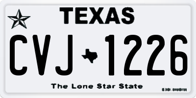 TX license plate CVJ1226