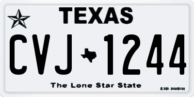 TX license plate CVJ1244