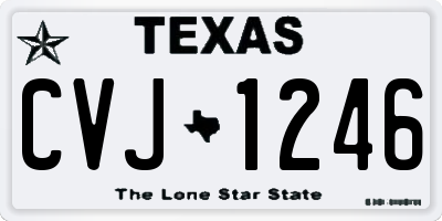 TX license plate CVJ1246