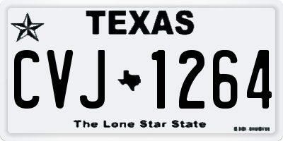 TX license plate CVJ1264