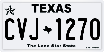 TX license plate CVJ1270