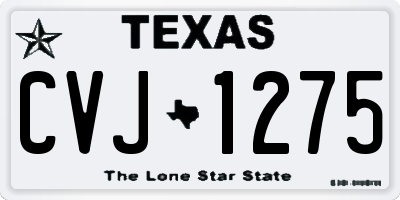 TX license plate CVJ1275
