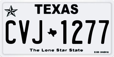 TX license plate CVJ1277