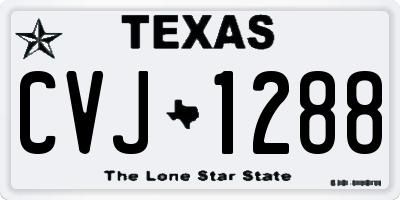 TX license plate CVJ1288