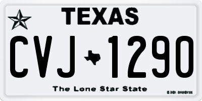 TX license plate CVJ1290