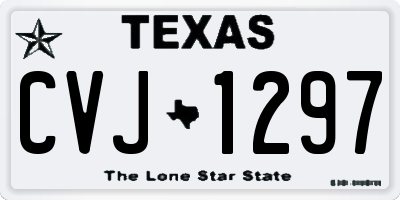 TX license plate CVJ1297