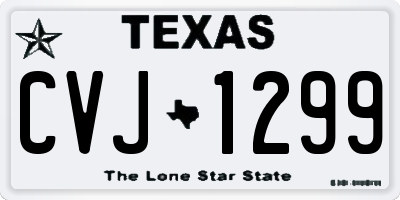 TX license plate CVJ1299