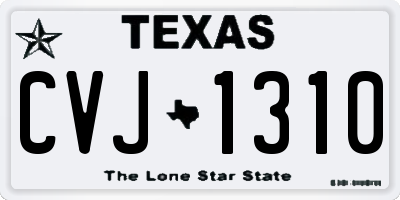TX license plate CVJ1310