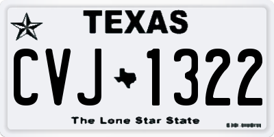 TX license plate CVJ1322