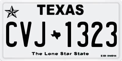 TX license plate CVJ1323