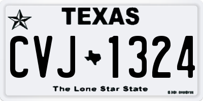TX license plate CVJ1324