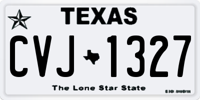 TX license plate CVJ1327