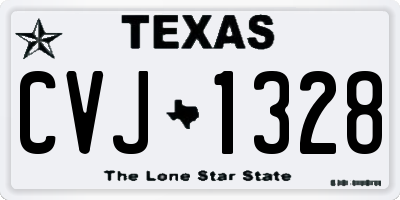 TX license plate CVJ1328