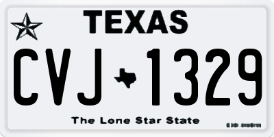 TX license plate CVJ1329