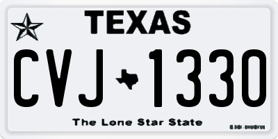 TX license plate CVJ1330