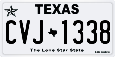 TX license plate CVJ1338