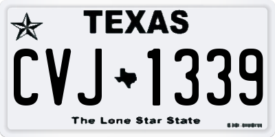 TX license plate CVJ1339