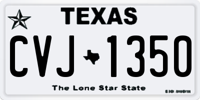 TX license plate CVJ1350