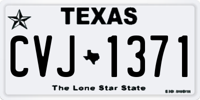 TX license plate CVJ1371
