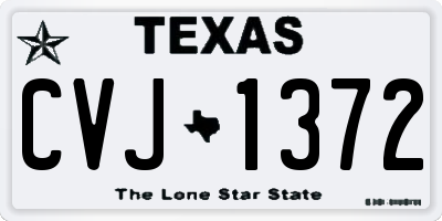 TX license plate CVJ1372