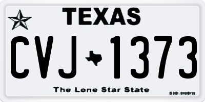 TX license plate CVJ1373