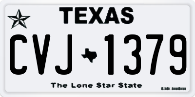 TX license plate CVJ1379