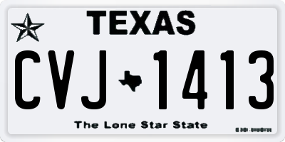 TX license plate CVJ1413