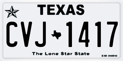 TX license plate CVJ1417