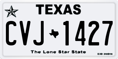 TX license plate CVJ1427
