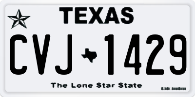 TX license plate CVJ1429