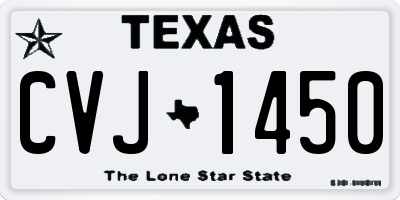 TX license plate CVJ1450