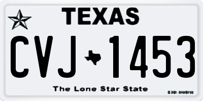 TX license plate CVJ1453