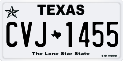 TX license plate CVJ1455