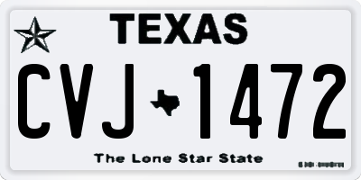 TX license plate CVJ1472