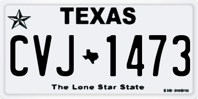 TX license plate CVJ1473