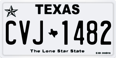 TX license plate CVJ1482