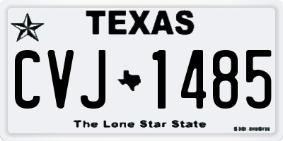 TX license plate CVJ1485