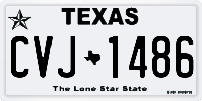 TX license plate CVJ1486