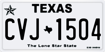 TX license plate CVJ1504