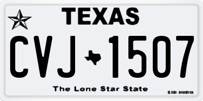 TX license plate CVJ1507