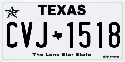 TX license plate CVJ1518