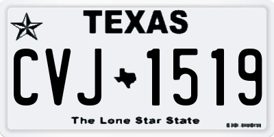 TX license plate CVJ1519